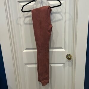 Spanx XL Faux suede leggings in warm dusty rose